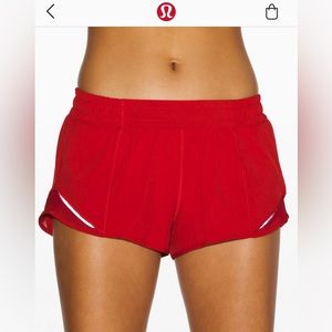 Lululemon Hotty Hot Shorts 2.5” Dark Red Color Size 4